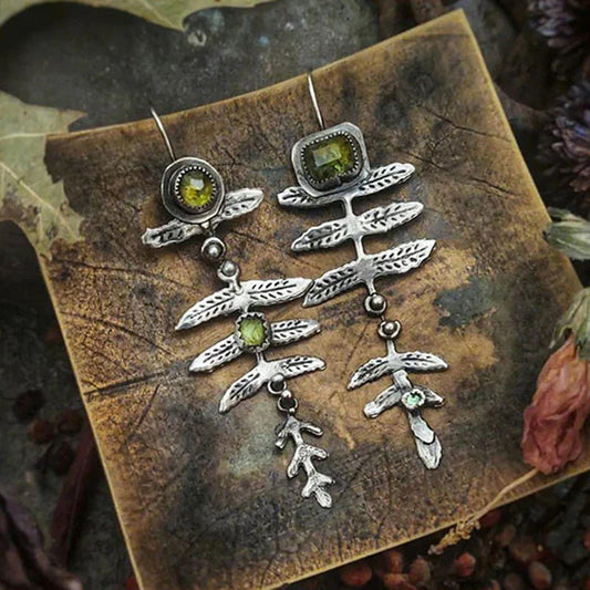 Vintage Naturohrringe aus Silber