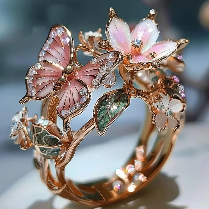 Vintage Goldener Prifddinas Blumenring